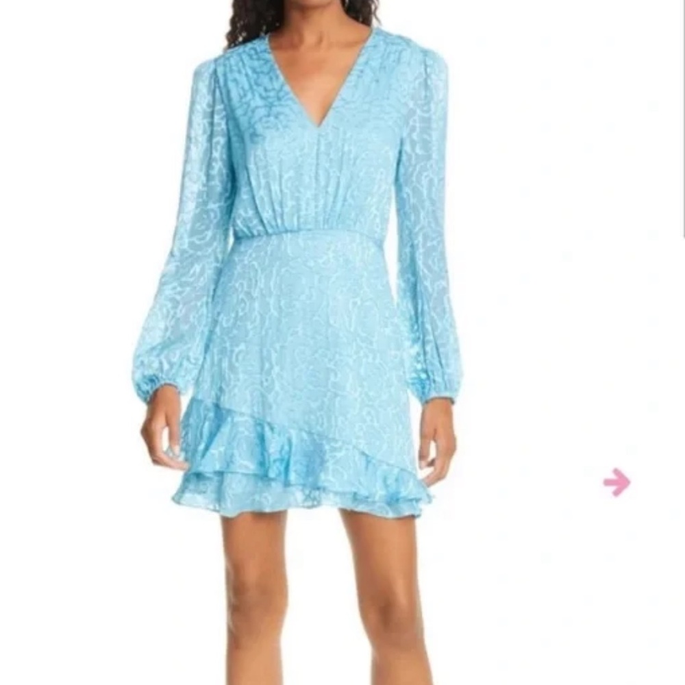 SALONI Women's Alya Short Dress, Ice Blue, 2